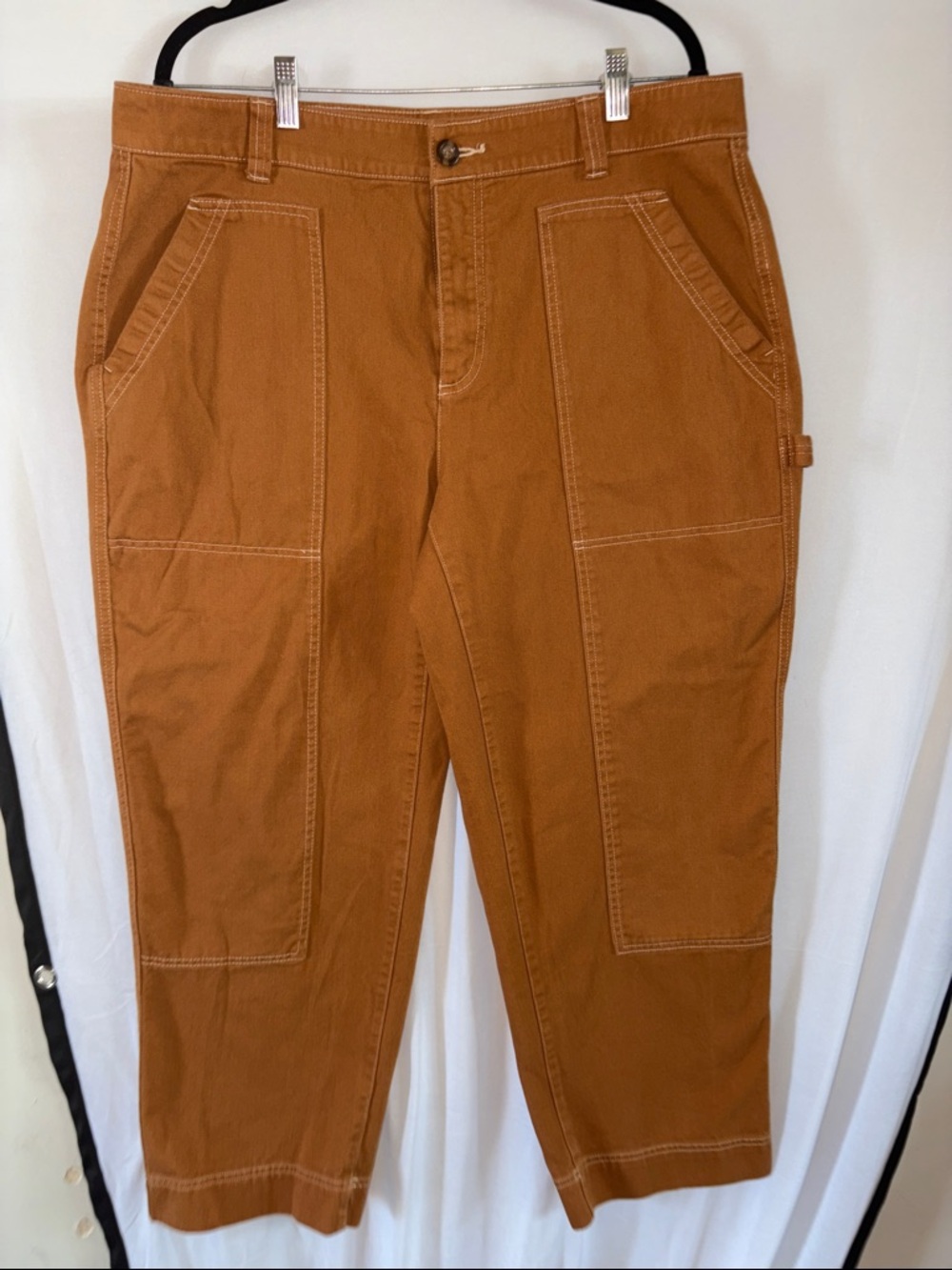 Old Navy Straight-Leg Pants in Rust Brown